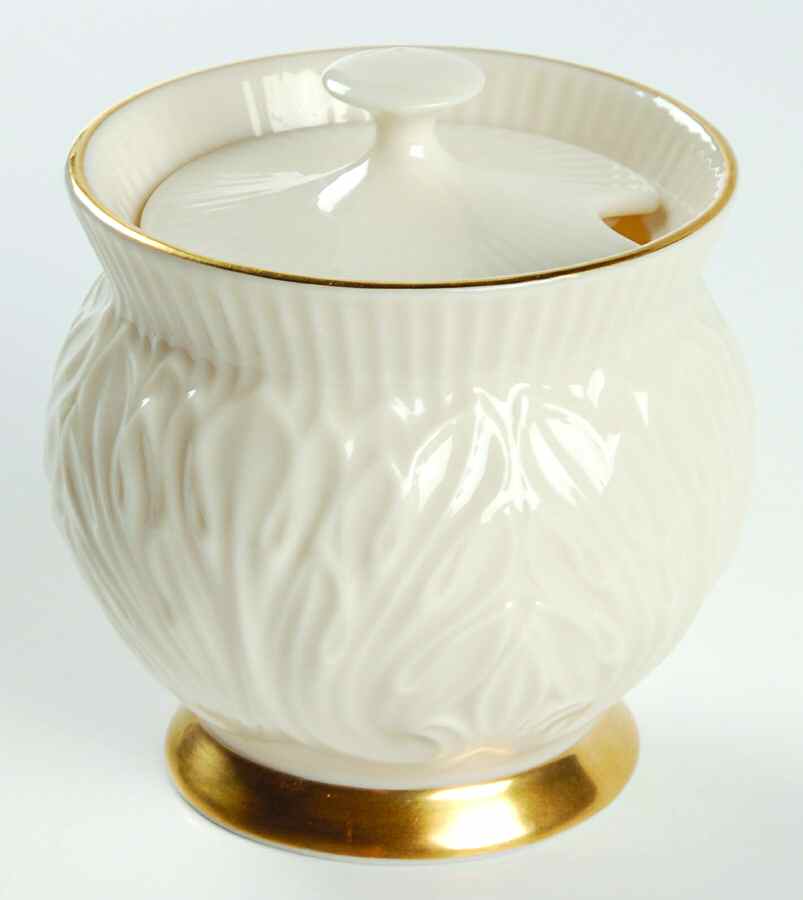 Colonial Collection (Embossed Leaf) Condiment Jar & Lid by Lenox-1