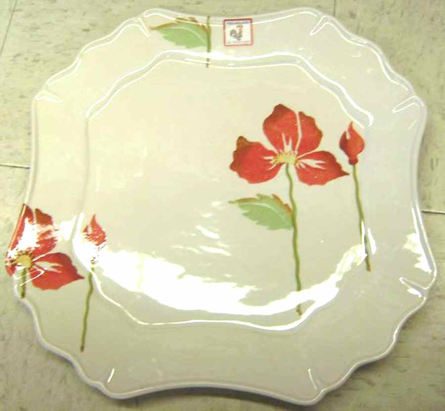 LUO4 Square Dinner Plate by Loucarte (Portugal)-1