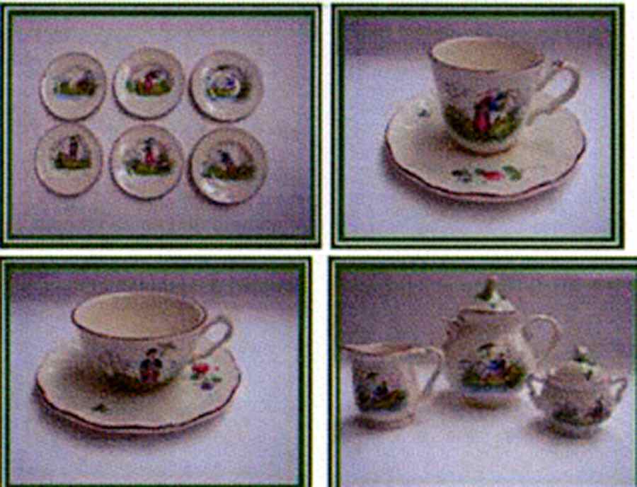Les Chinois Flat Cup & Saucer Set by Luneville-1