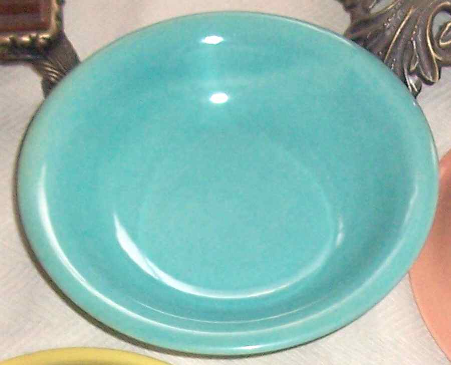 Mariposa Turquoise Fruit/Dessert (Sauce) Bowl by Laurel (USA)-1