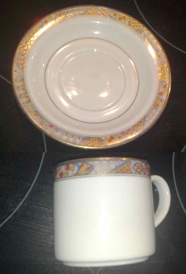 Sunshine Flat Cup & Saucer Set by Laklain-1