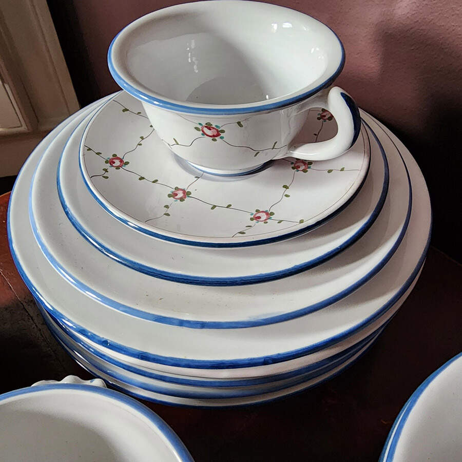 Champetre Flat Cup & Saucer Set by La Verrerie de Biot-1