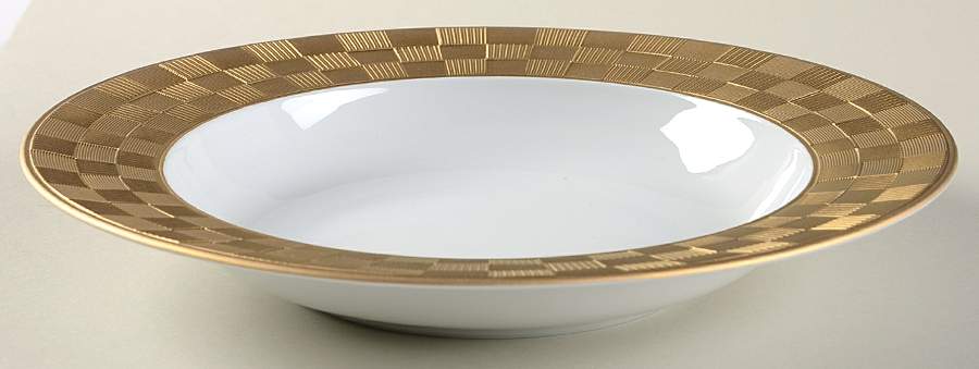 Byzanteum Gold Large Rim Soup Bowl by L'Objet-1