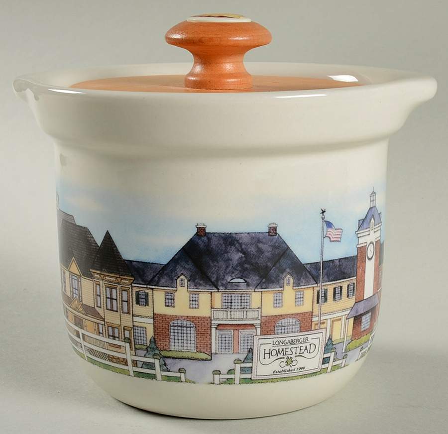 Homestead 1 Pint Crock & Lid by Longaberger-1