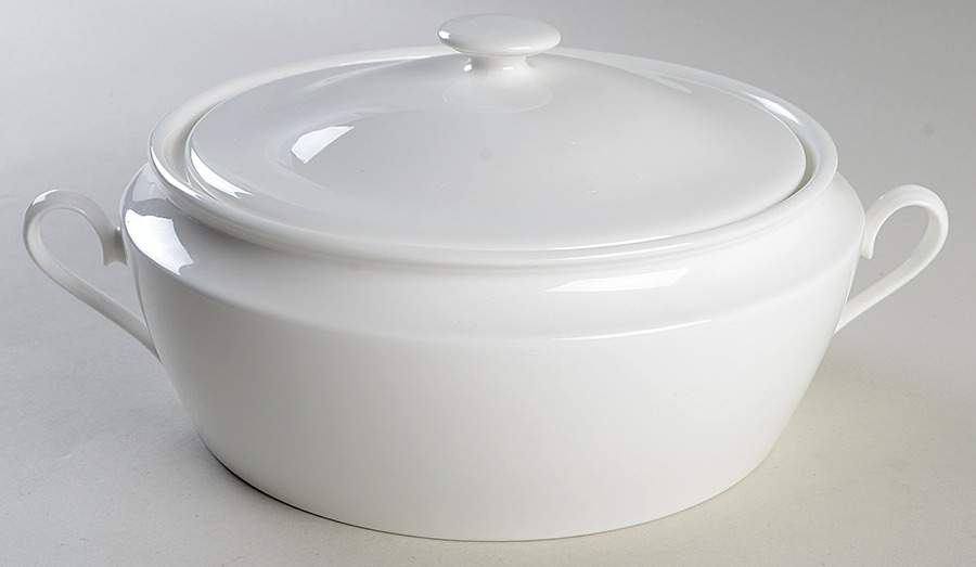 Dimension White Round Covered Vegetable by Lenox-1