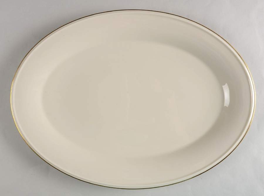 Dimension Ivory 16" Oval Serving Platter by Lenox-1
