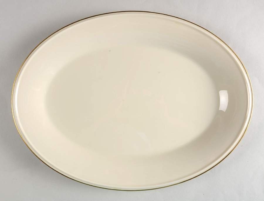 Dimension Ivory 13" Oval Serving Platter by Lenox-1
