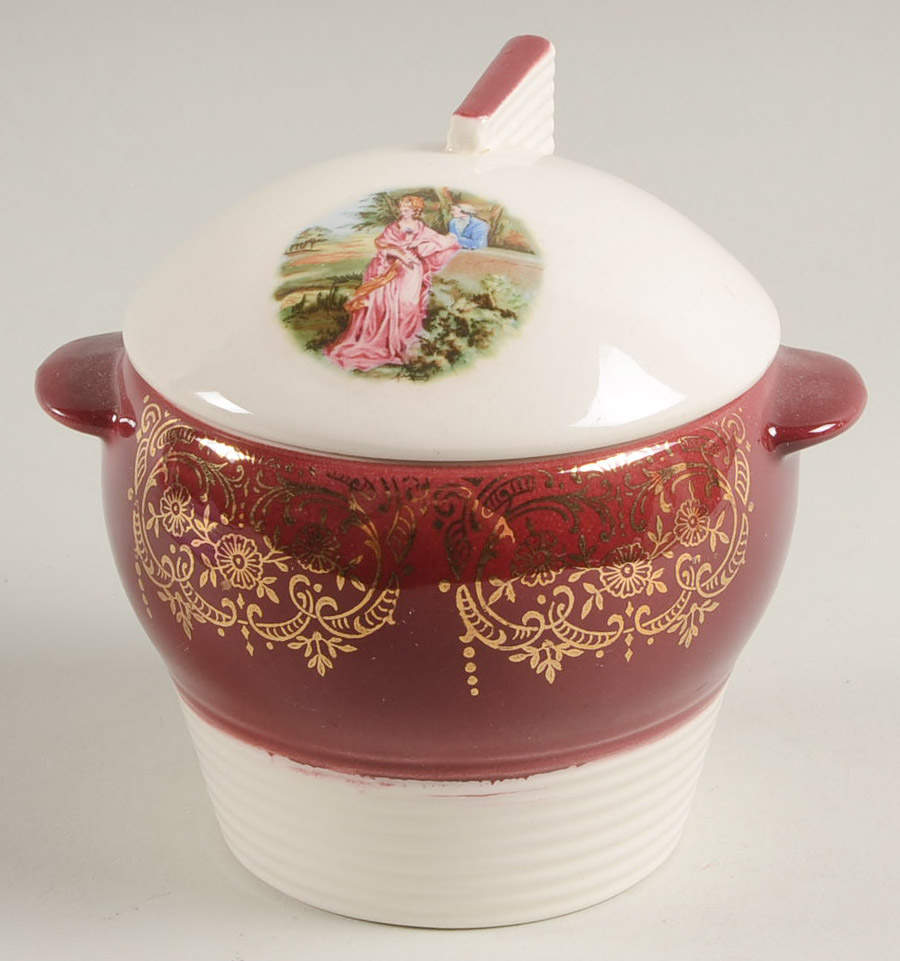 LIA143 Sugar Bowl & Lid by Limoges-American-1