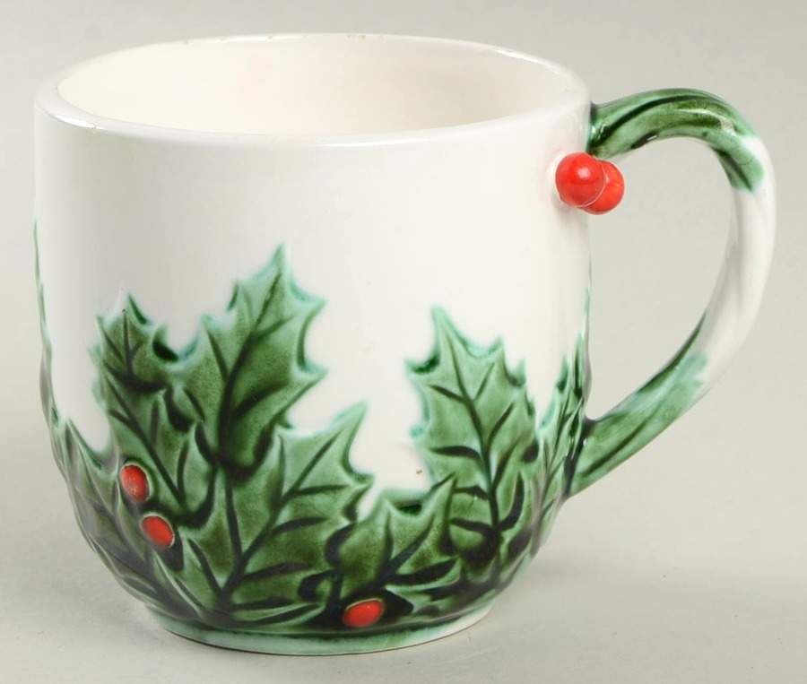 White Christmas Small Mug by Lefton-1