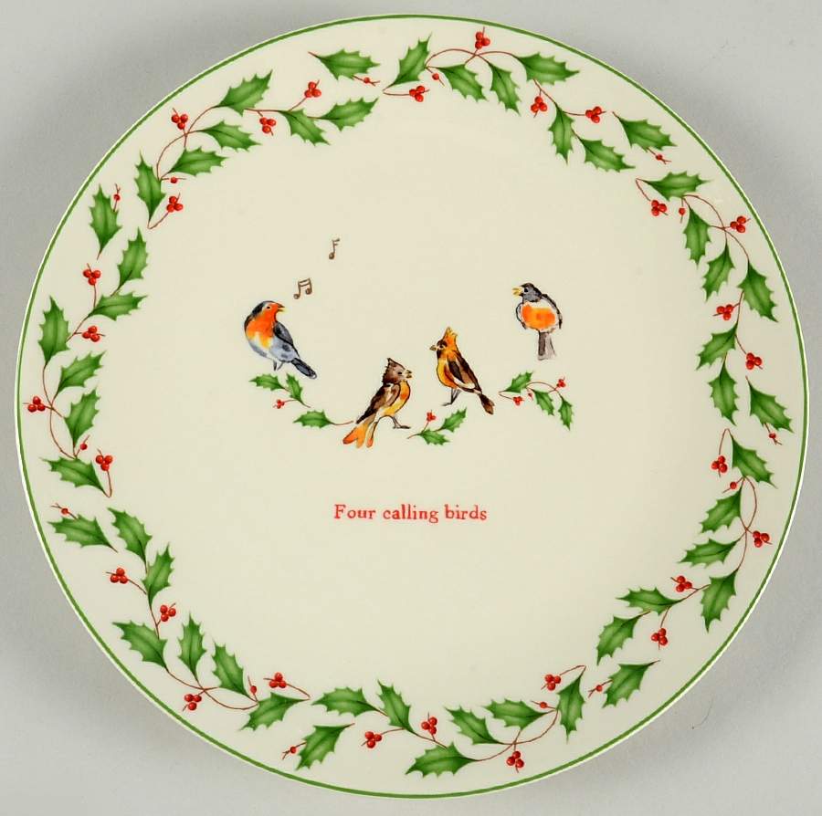 Holiday Twelve Days of Christmas Dessert/Pie Plate by Lenox-1