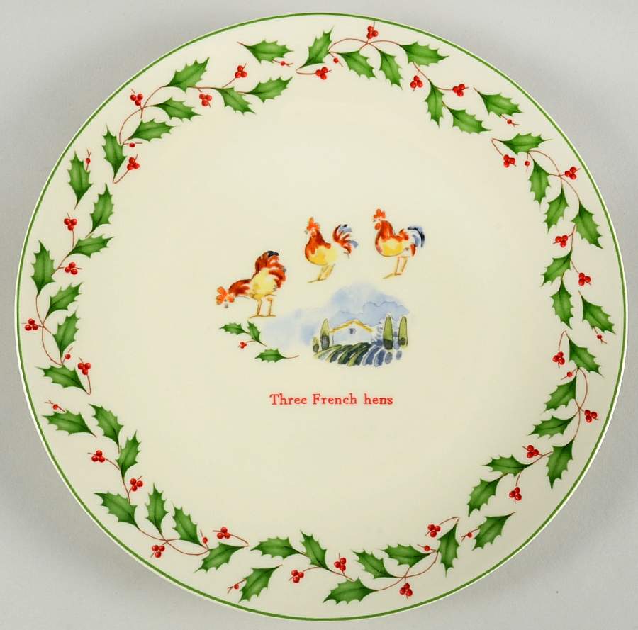 Holiday Twelve Days of Christmas Dessert/Pie Plate by Lenox-1
