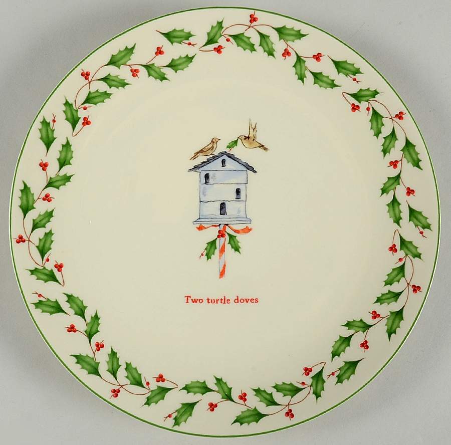 Holiday Twelve Days of Christmas Dessert/Pie Plate by Lenox-1