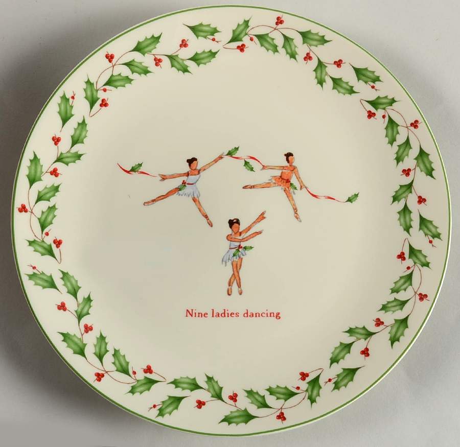 Holiday Twelve Days of Christmas Dessert/Pie Plate by Lenox-1