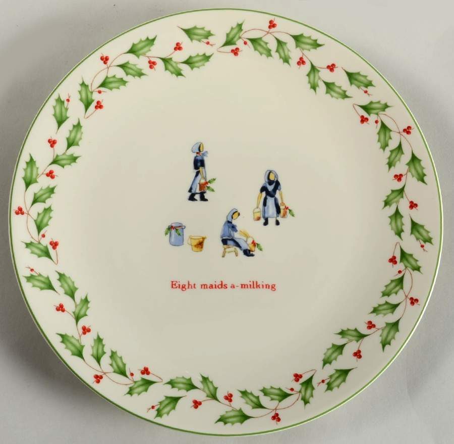 Holiday Twelve Days of Christmas Dessert/Pie Plate by Lenox-1