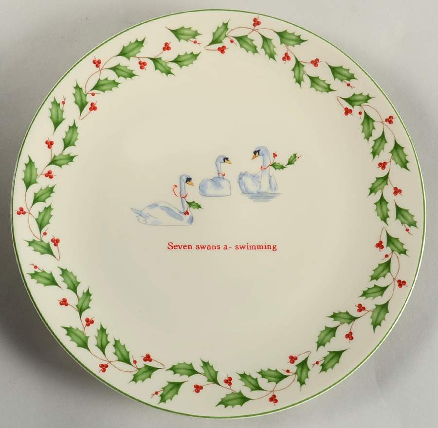 Holiday Twelve Days of Christmas Dessert/Pie Plate by Lenox-1