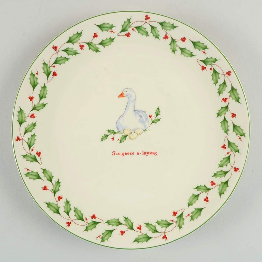 Holiday Twelve Days of Christmas Dessert/Pie Plate by Lenox-1