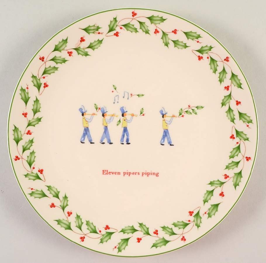 Holiday Twelve Days of Christmas Dessert/Pie Plate by Lenox-1