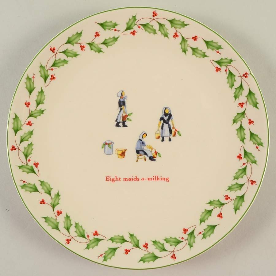 Holiday Twelve Days of Christmas Dessert/Pie Plate by Lenox-1