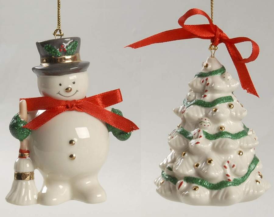 Holiday Ribbons Ornament (Set of 2 Motifs) by Lenox-1
