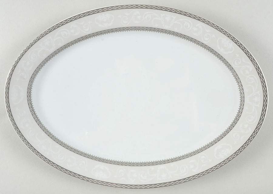 Sirena 14" Oval Serving Platter by Lorren Home Trends-1