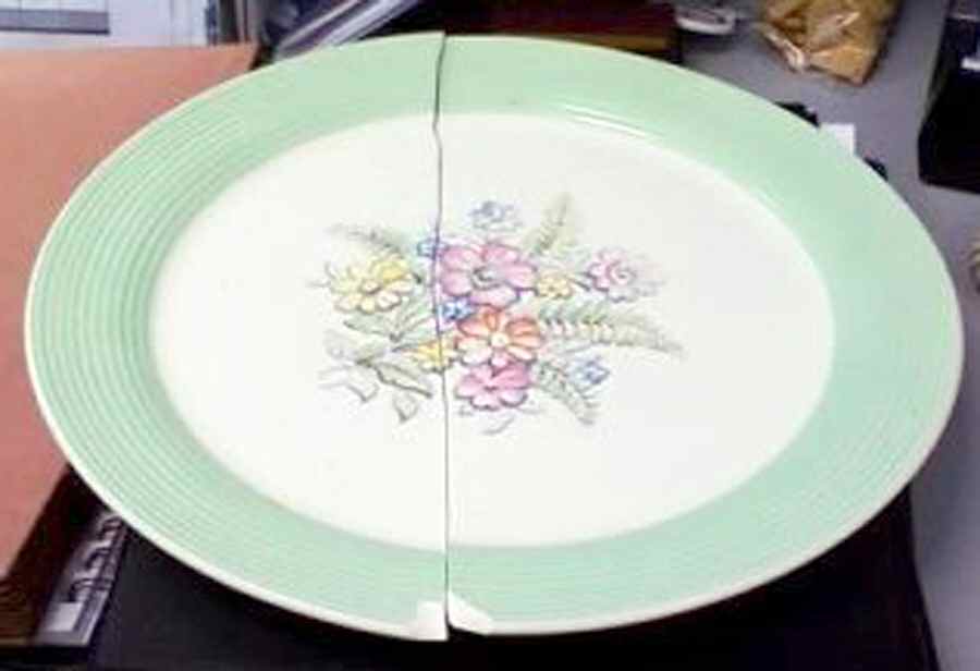Norway Green 12" Chop Plate (Round Platter) by Limoges-American-1