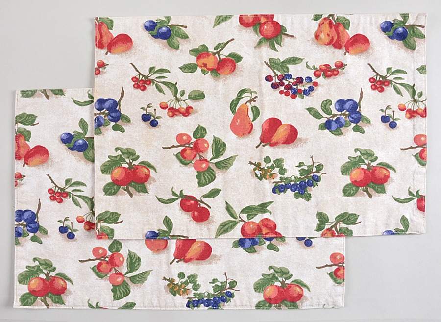 Fruit Medley Cloth Placemat - Set of 2 by Longaberger-1