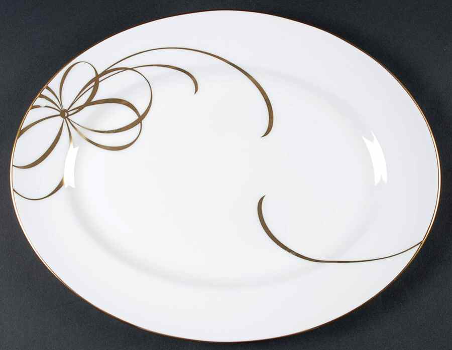 Belle Boulevard Gold 13" Oval Serving Platter by Lenox-1