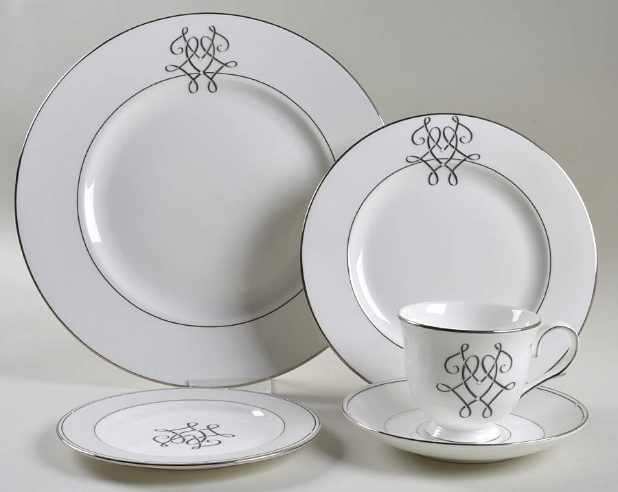 Scripted Platinum 5 Piece Place Setting by Lenox-1