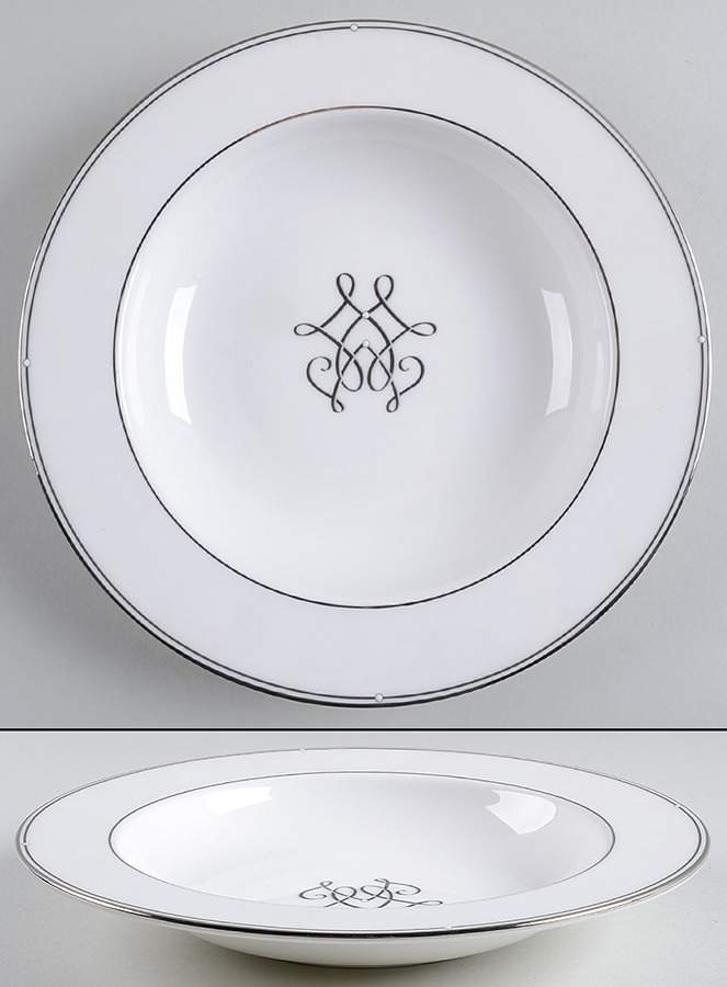 Scripted Platinum 9" Soup/Pasta Bowl by Lenox-1