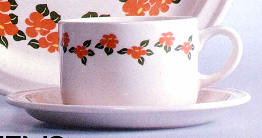 Impatiens Flat Cup & Saucer Set by Lauffer-1