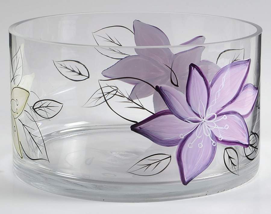 Anna Plum 9" Glassware Salad Bowl by Laurie Gates-1