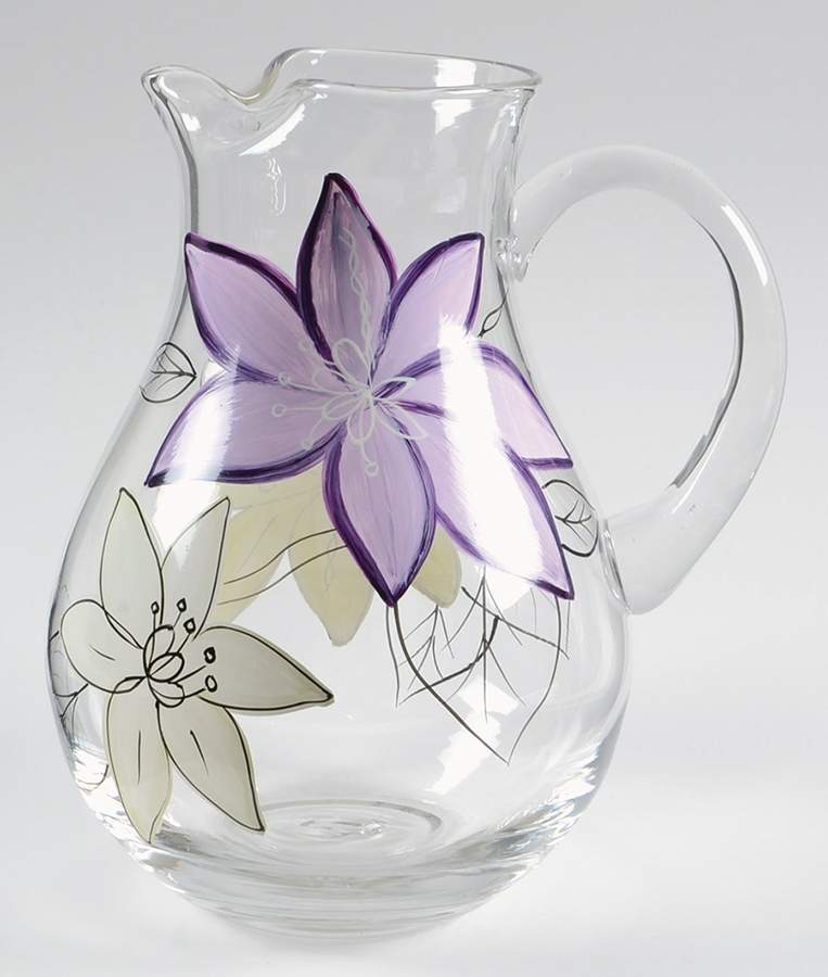 Anna Plum Glassware Pitcher by Laurie Gates-1