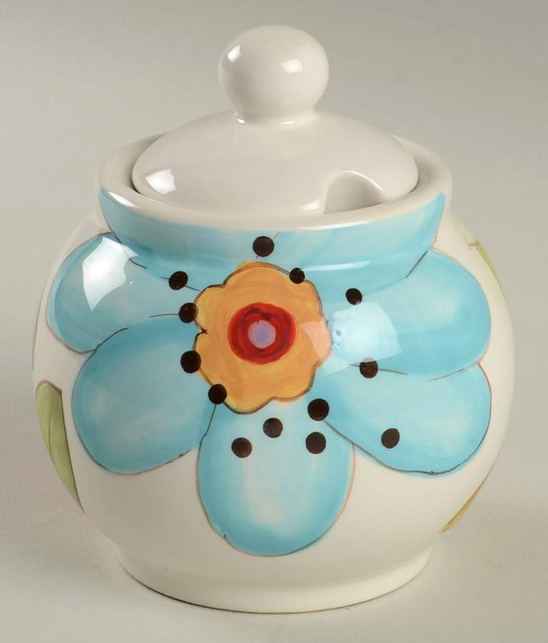 Liza Sugar Bowl & Lid by Laurie Gates-1