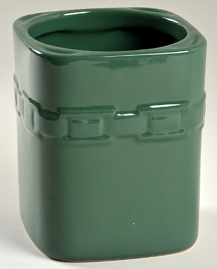 Woven Traditions Ivy Green Medium Square Canister No Lid by Longaberger-1