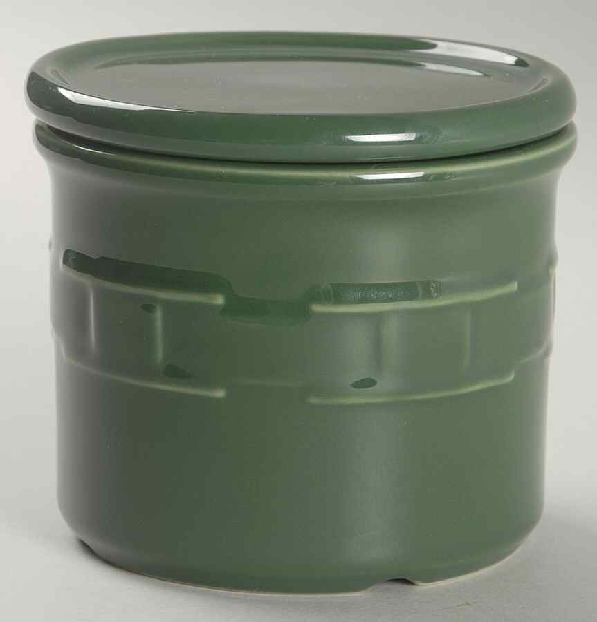 Woven Traditions Ivy Green 1 Pint Crock with Coaster Lid by Longaberger-1