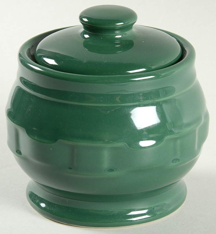 Woven Traditions Ivy Green Sugar Bowl & Lid by Longaberger-1