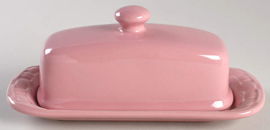 Woven Traditions Pink 1/4 Lb Covered Butter by Longaberger-1