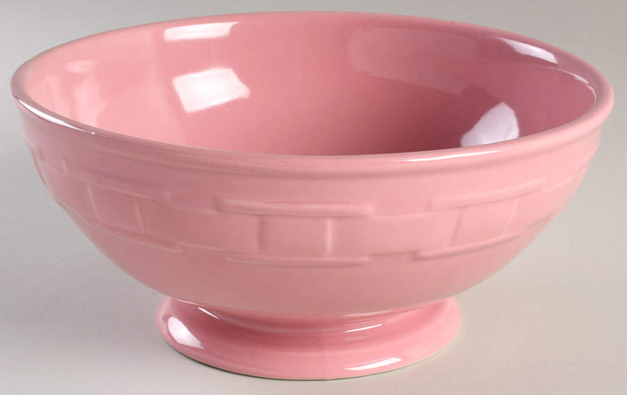 Woven Traditions Pink 10" Mixing Bowl by Longaberger-1