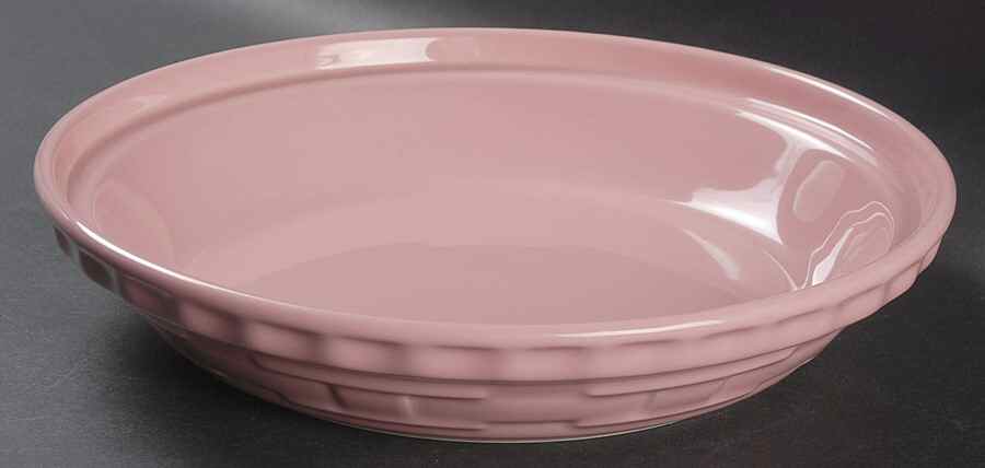 Woven Traditions Pink 10" Pie Baking Plate by Longaberger-1