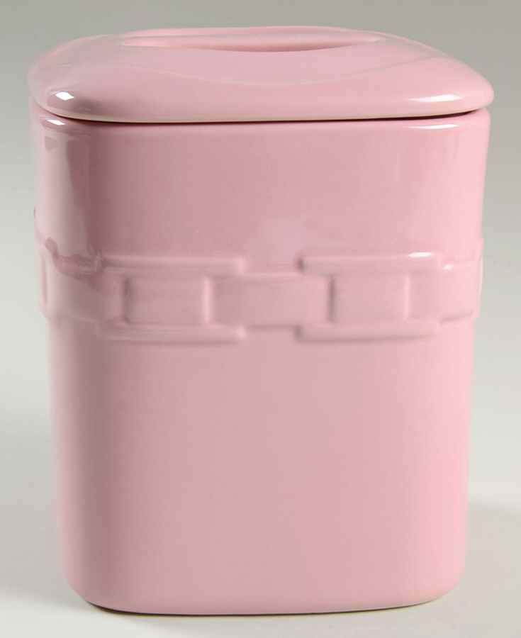 Woven Traditions Pink Medium Square Canister & Lid by Longaberger-1