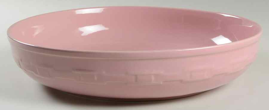 Woven Traditions Pink 13" Round Serving Bowl by Longaberger-1