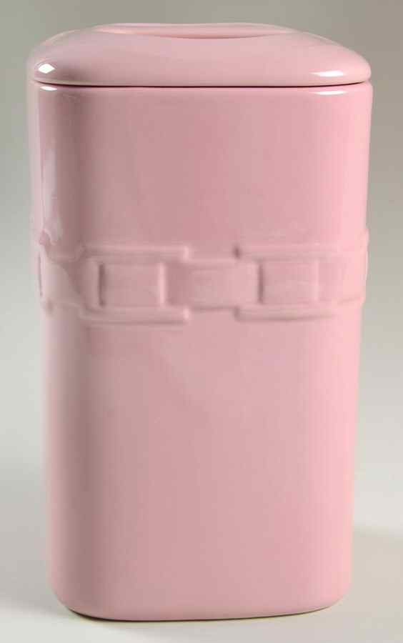 Woven Traditions Pink Large Square Canister & Lid by Longaberger-1
