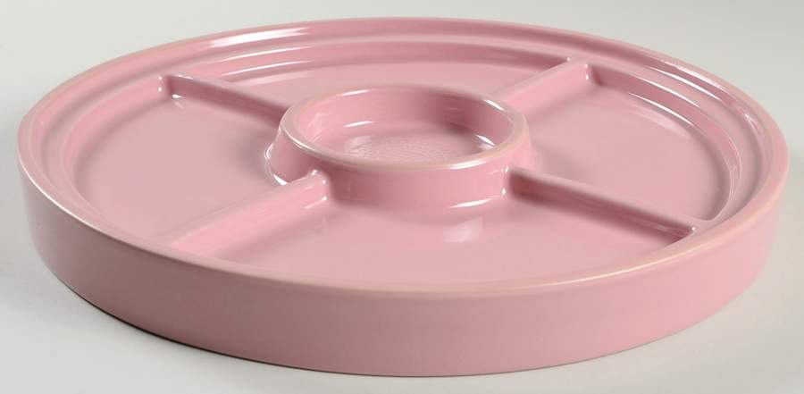 Woven Traditions Pink Divided Plate for 8-in-1 Entertainer Set by Longaberger-1