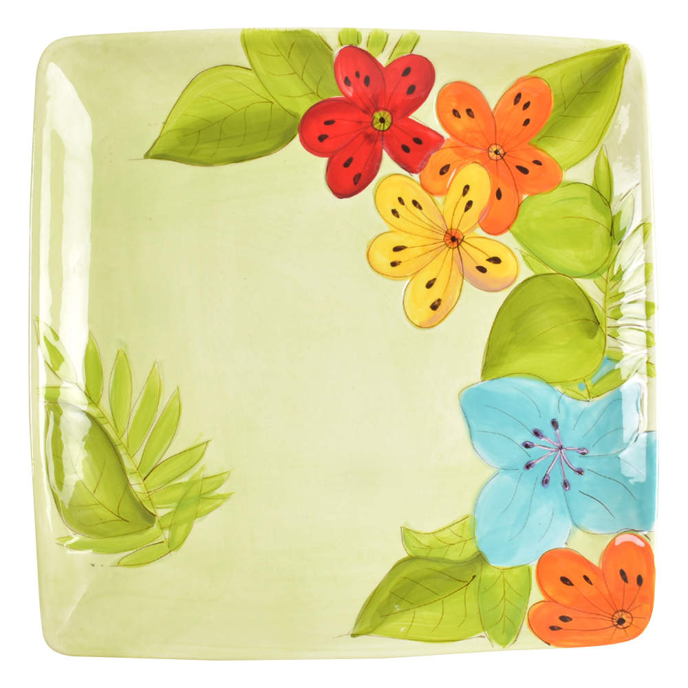 Wildflower Square Dinner Plate by Laurie Gates-1