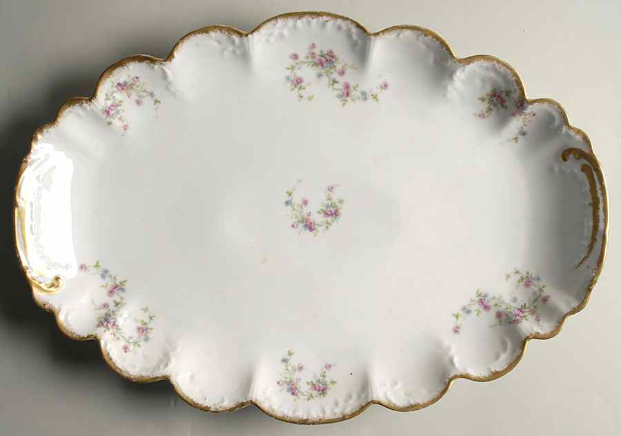 LIM484 17" Oval Serving Platter by Limoges-French-1