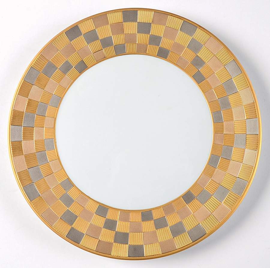 Byzanteum (Gold & Silver) Dessert/Pie Plate by L'Objet-1