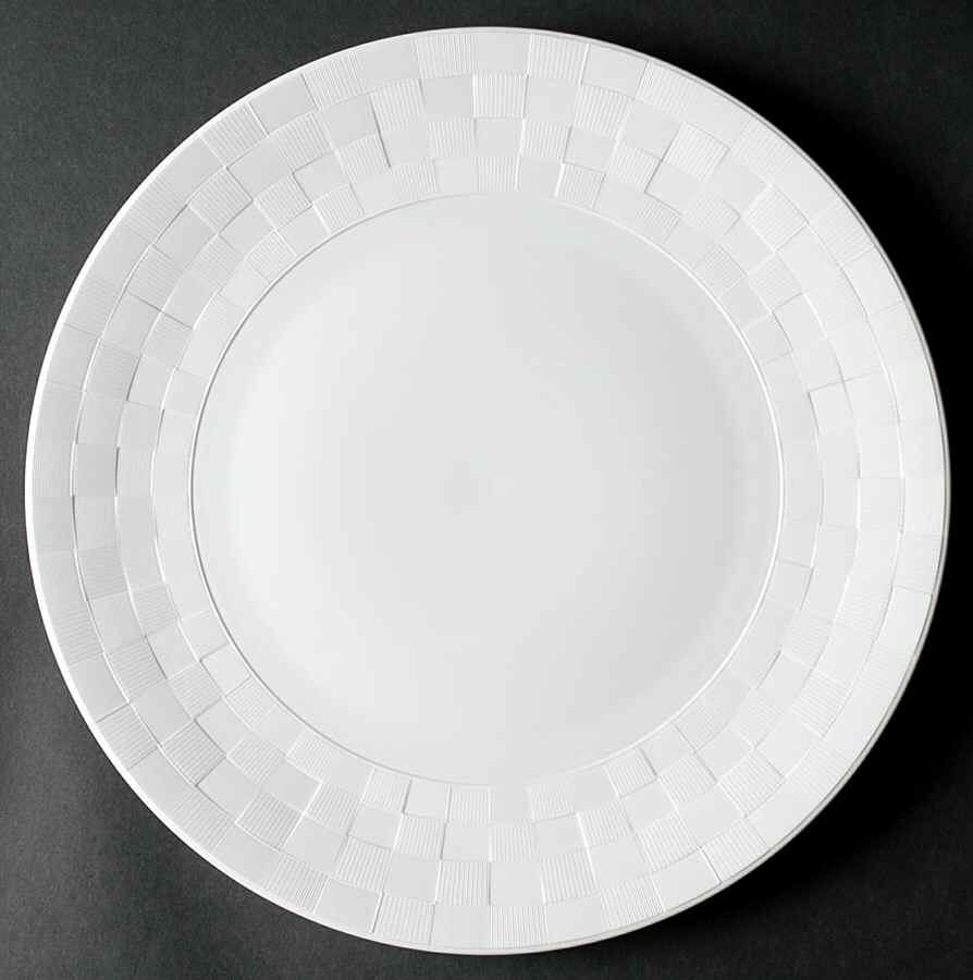 Byzanteum Blanc (All White) Service Plate (Charger) by L'Objet-1
