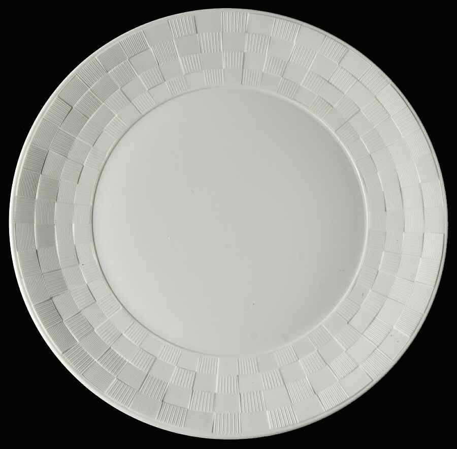 Byzanteum Blanc (All White) Salad/Dessert Plate by L'Objet-1