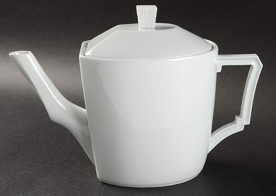 Byzanteum Blanc (All White) Teapot & Lid by L'Objet-1