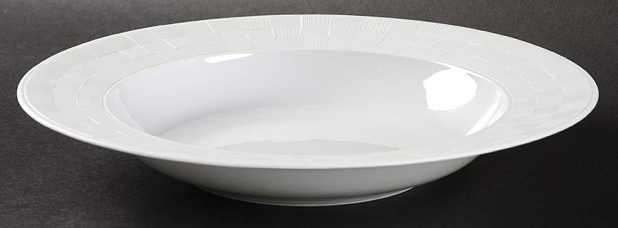Byzanteum Blanc (All White) Rim Soup Bowl by L'Objet-1